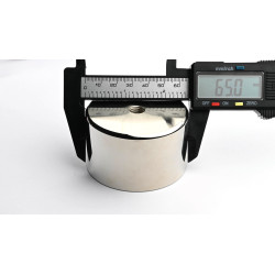 Магніт, діаметр 65 мм, внутрішня різьба M10, висота 40 мм, неодим