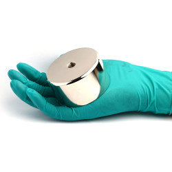 Magnet, Durchmesser 75 mm, Innengewinde M12, Höhe 40 mm, Neodym