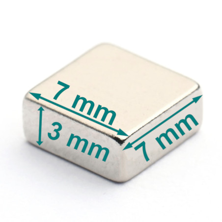 7 x 7 x 3 / N38 - Neodym Magnet (NdFeB)