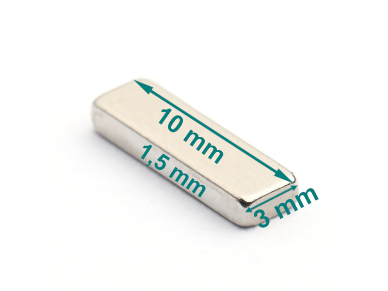 10x3x1,5 tiny neodymium block magnet