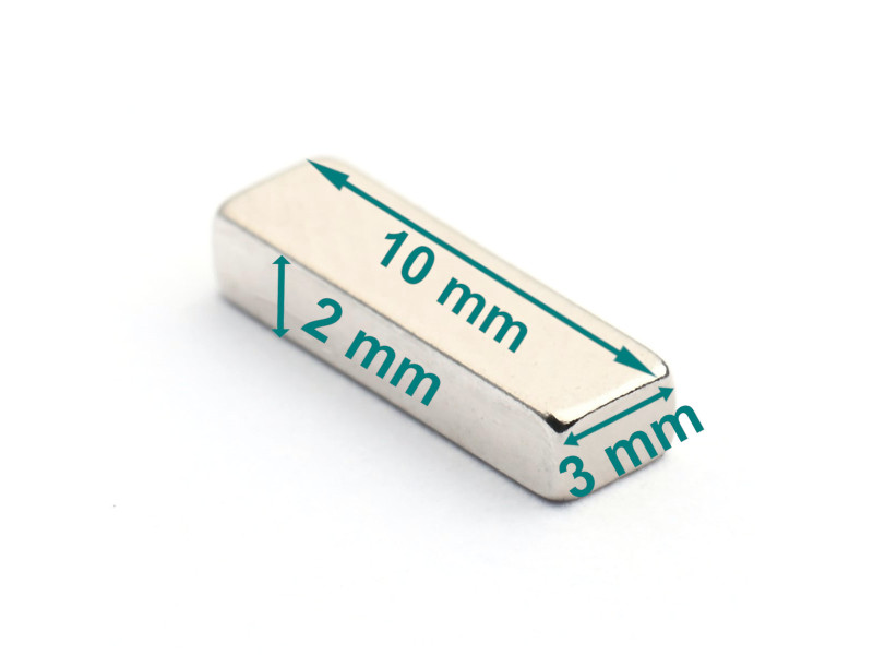 10x3x2 liten neodymium-blokkmagnet