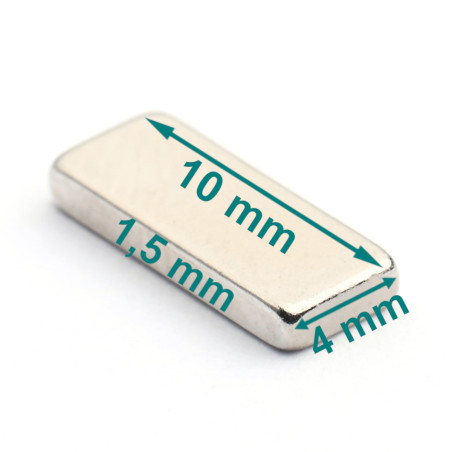 10 x 4 x 1,5 / N42 - Neodimyum mıknatıs (NdFeB)
