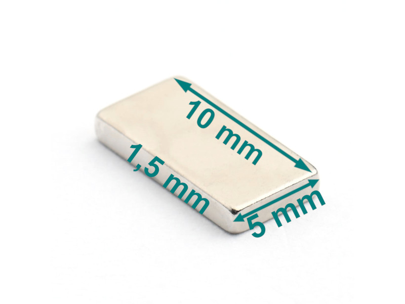 10x5x1,5 neodymium-blokkmagnet