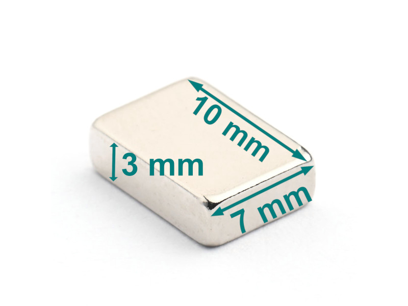 10x7x3 neodymium-blokkmagnet