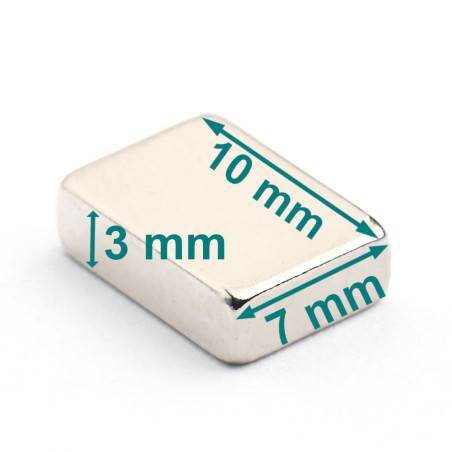 10 x 7 x 3 / N38 - Neodym Magnet (NdFeB)