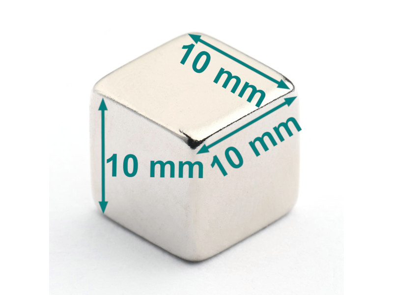 10x10x10 N42 kocka neodimovega magneta