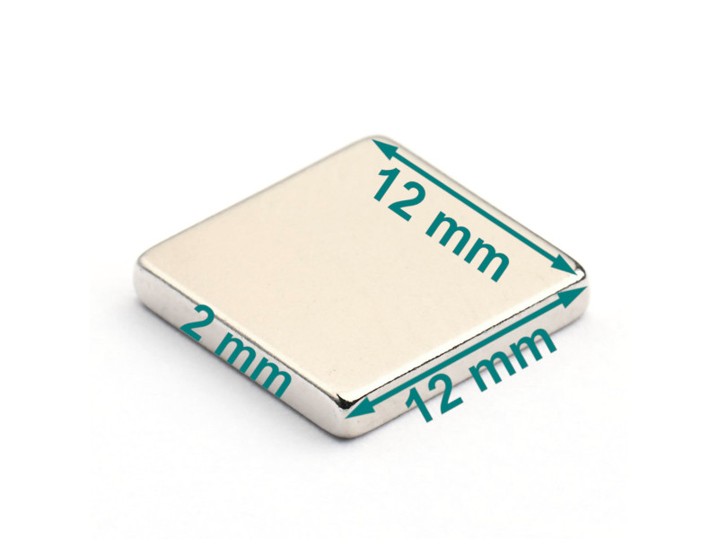 12x12x2 kvadratnih neodimovih magnetov