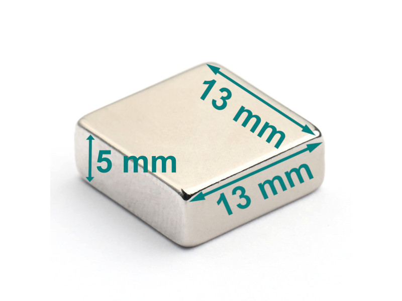 13x13x5 kvadratisk neodymmagnet