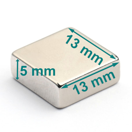 13 x 13 x 5 / N38 - Neodymium magnet (NdFeB)