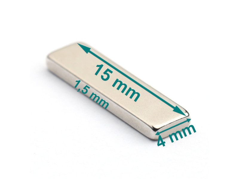 15x4x1,5 thin neodymium block magnet