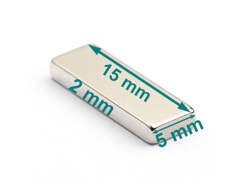 15x5x2 neodymium-blokkmagnet