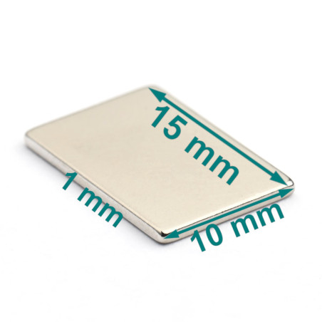 15 x 10 x 1 / N38 - Neodymium magnet (NdFeB)