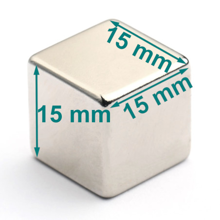 15 x 15 x 15 / N42 - Neodym Magnet (NdFeB)