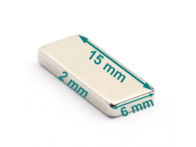 15x6x2 neodimovih blokovnih magnetov