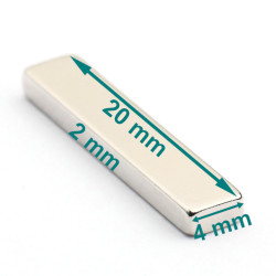 20x4x2 neodymium-blokkmagnet