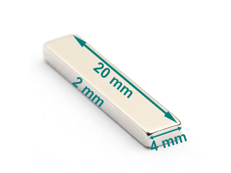 20x4x2 neodymium-blokkmagnet