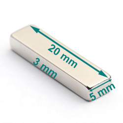 20x5x3 neodymium block magnet
