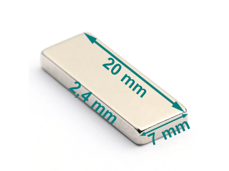 20x7x2,4 neodimski magnetni blok