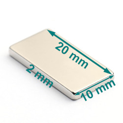 20x10x2 neodymium block magnet
