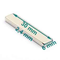 30x6x2,4 elongated neodymium magnet