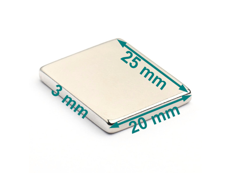 25x20x3 neodymium block magnet