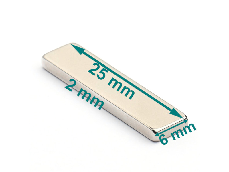 25x6x2 neodymium block magnet