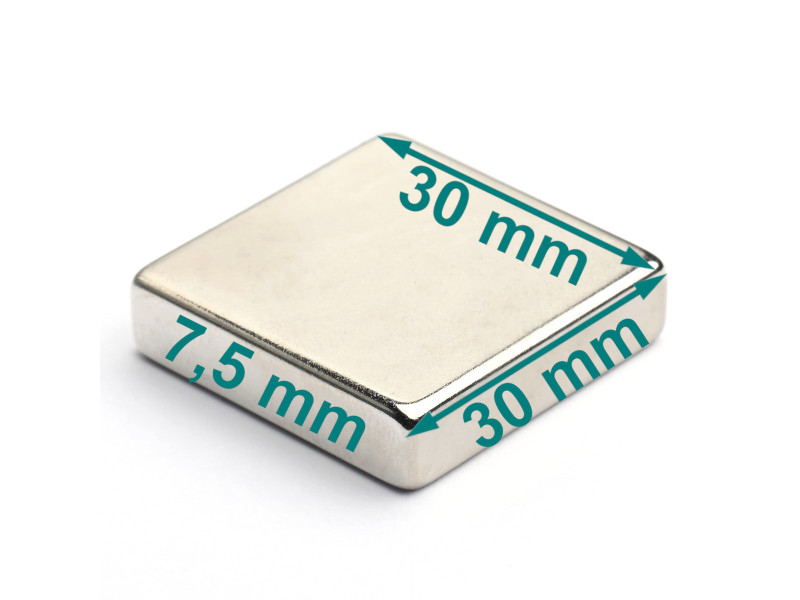 30x30x7,5 neodymium-blokkmagnet