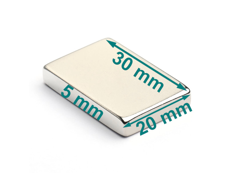 30 x 20 x 5 / N38 - Neodymmagnet (NdFeB)