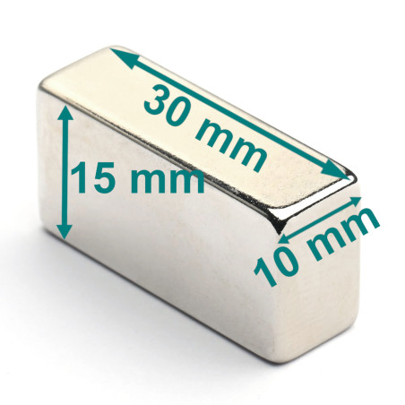 30 x 10 x 15 / N33SH - Neodym Magnet (NdFeB)