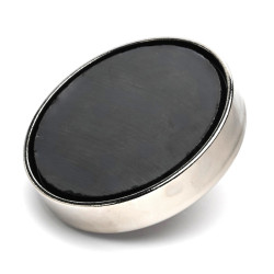 Magnet i hölje, diameter 80 mm, med skruvhylsa M10 - ferrit