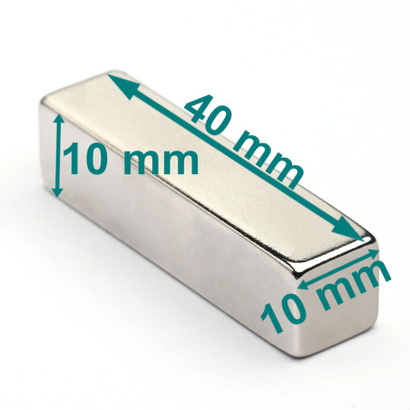 40 x 10 x 10 / N38 - Neodym Magnet (NdFeB)