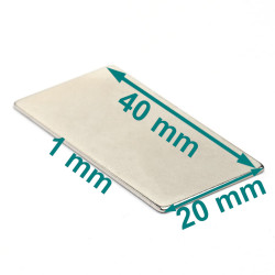 40x20x1 neodymium flat magnet