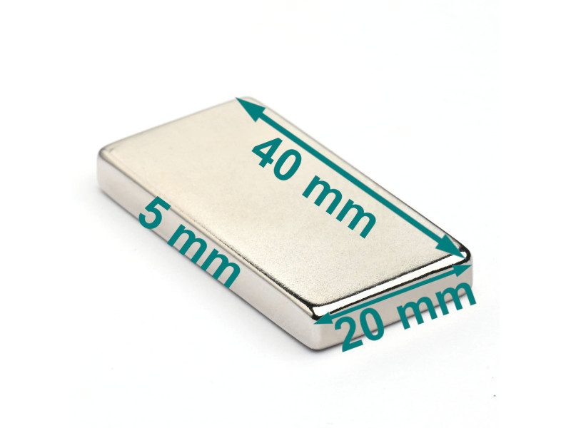 40x20x5 neodymium-blokkmagnet