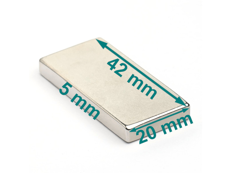 42x20x5 neodimov magnet N35H