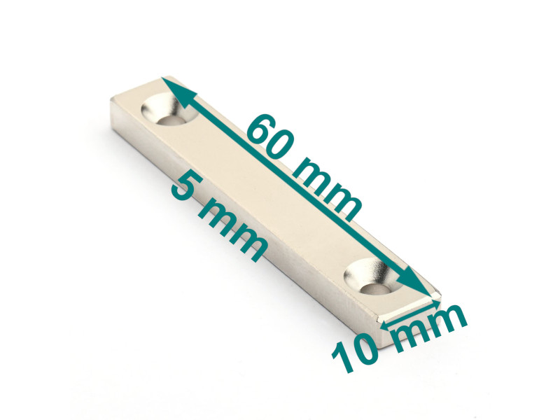 60x10x5 screw-on neodymium magnet
