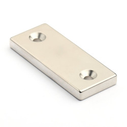 50 X 20 X 5 - D7,2/d3,6 / N38 - Neodymmagnet (NdFeB)
