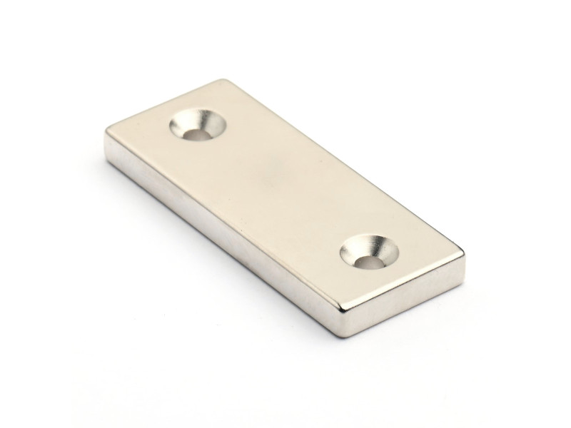 50 X 20 X 5 - D7,2/d3,6 / N38 - Neodymmagnet (NdFeB)