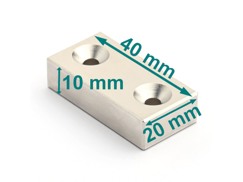 40x20x10 neodymmagnet som skrus fast