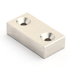 40 X 20 X 10 - D10,5/d4,3 / N38 - Neodymmagnet (NdFeB)