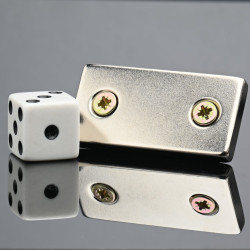 40 X 20 X 5 - D7,2/d3,6 / N38 - Neodymmagnet (NdFeB)