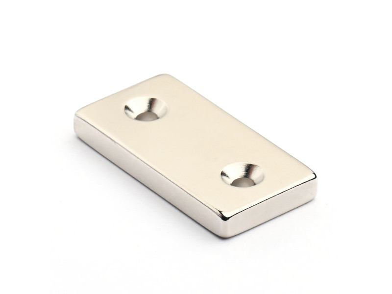 40 X 20 X 5 - D7,2/d3,6 / N38 - Neodymmagnet (NdFeB)