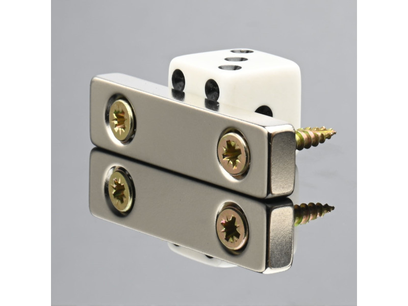 40 X 10 X 5 - D7,2/d3,6 / N38 - Neodimov magnet (NdFeB)