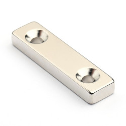 40 X 10 X 5 - D7,2/d3,6 / N38 - Neodimov magnet (NdFeB)