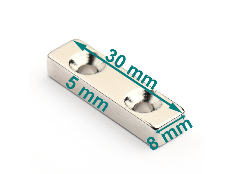 vijačni neodimski magnet 30x8x5