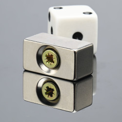 20 X 10 X 10 - D8,8/d4,3 / N38 - Neodimov magnet (NdFeB)