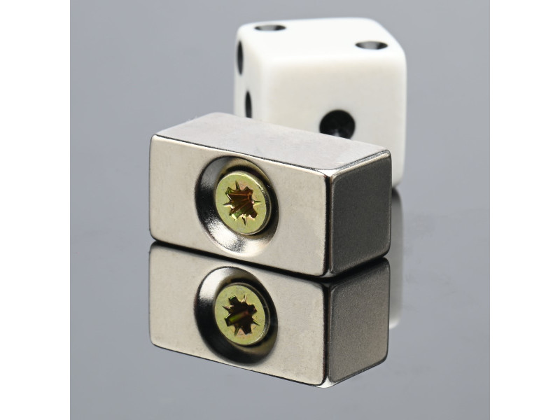 20 X 10 X 10 - D8,8/d4,3 / N38 - Neodymmagnet (NdFeB)