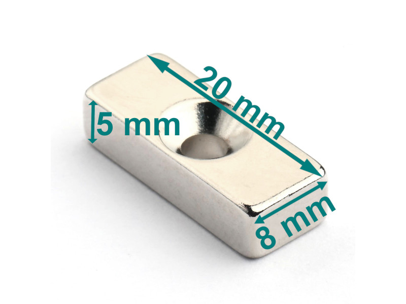 neodymium block magnet to screw on