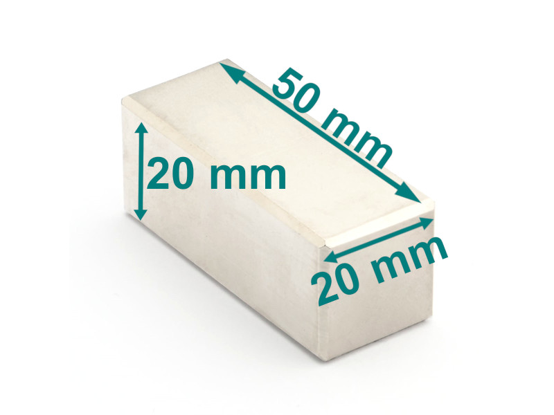 50x20x20 neodymium block magnet