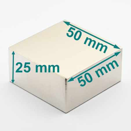 50 x 50 x 25 / N42 - Neodimov magnet (NdFeB)