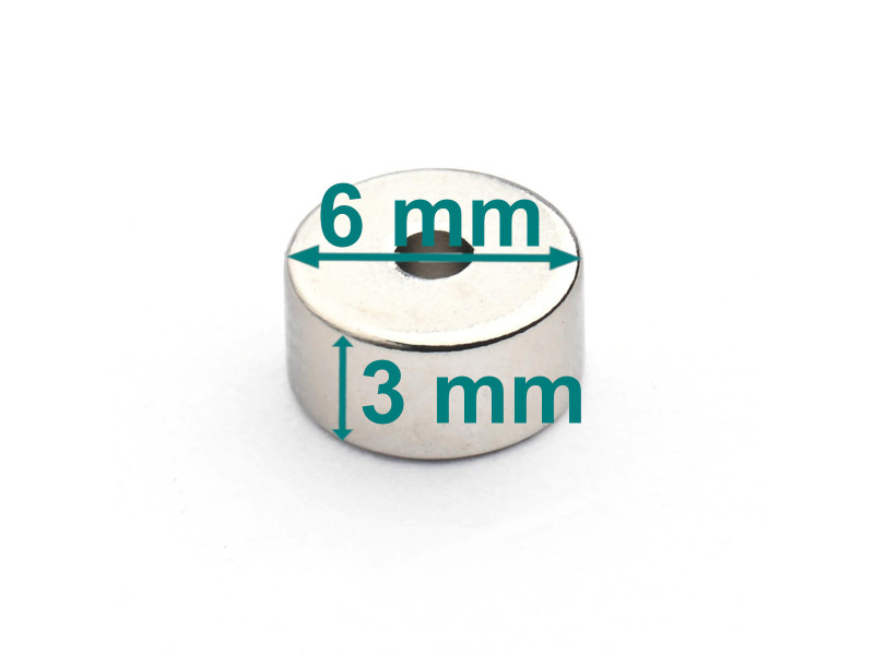 neodymium ring magnet D6xd1,5x3